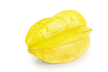 Carambola or star-fruit isolated on white background