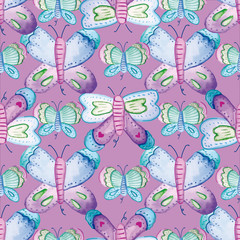 BUTTERFLIES SEAMLESS REPEAT PATTERN TILE