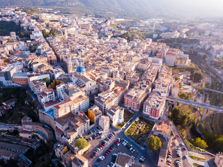 Aerial view of Alcoi cityscape