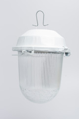 electric lamps on white background