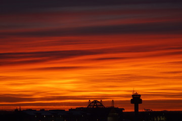 Abendhimmel in Hamburg