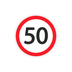 traffic sign speed limit 50