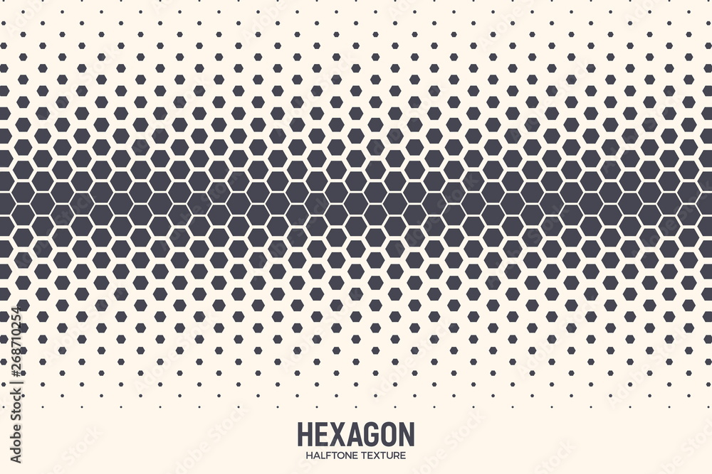 Poster hexagon shapes vector abstract geometric technology extreme sports background. halftone hex retro si