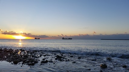 The beautiful sunset natural sea landscape