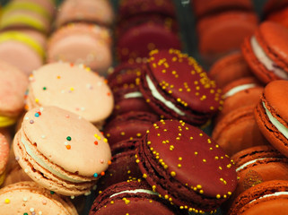 colorful macaroon cakes