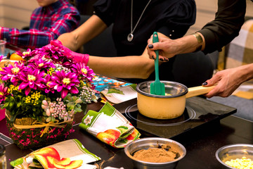 Cooking chocolates at home, master class