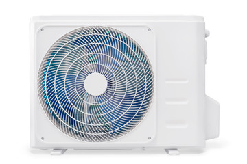 White air conditioning compressor isolated with clipping path