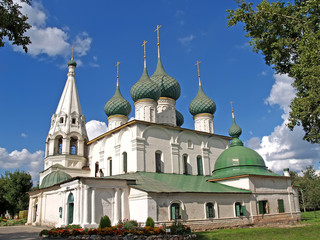 YAROSLAVL, RUSSIA. Church of the Transfiguration on the City in sunny day