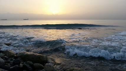 The beautiful sunset natural sea landscape