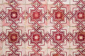 Traditional ornate portuguese decorative tiles 