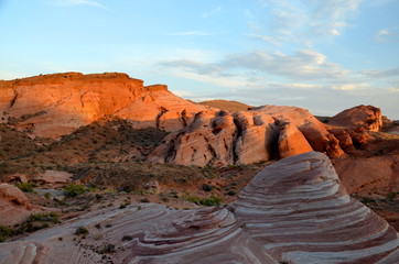 sunset scenery, Valley of Fire, Nevada