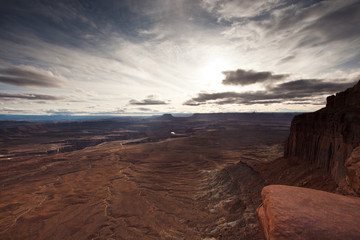 sunset in canyonlands national park, utah