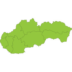 Obraz premium mappa della slovakia