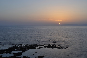 The beautiful sunset natural sea landscape