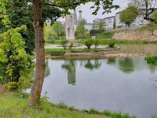 Fototapeta na wymiar landscape with a pond
