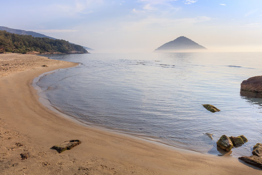 Paradise beach at sunrise. Greece