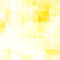 Triangle vector background. Can be used in cover design, book design, website background. Vector illustration. Yellow, white colros.