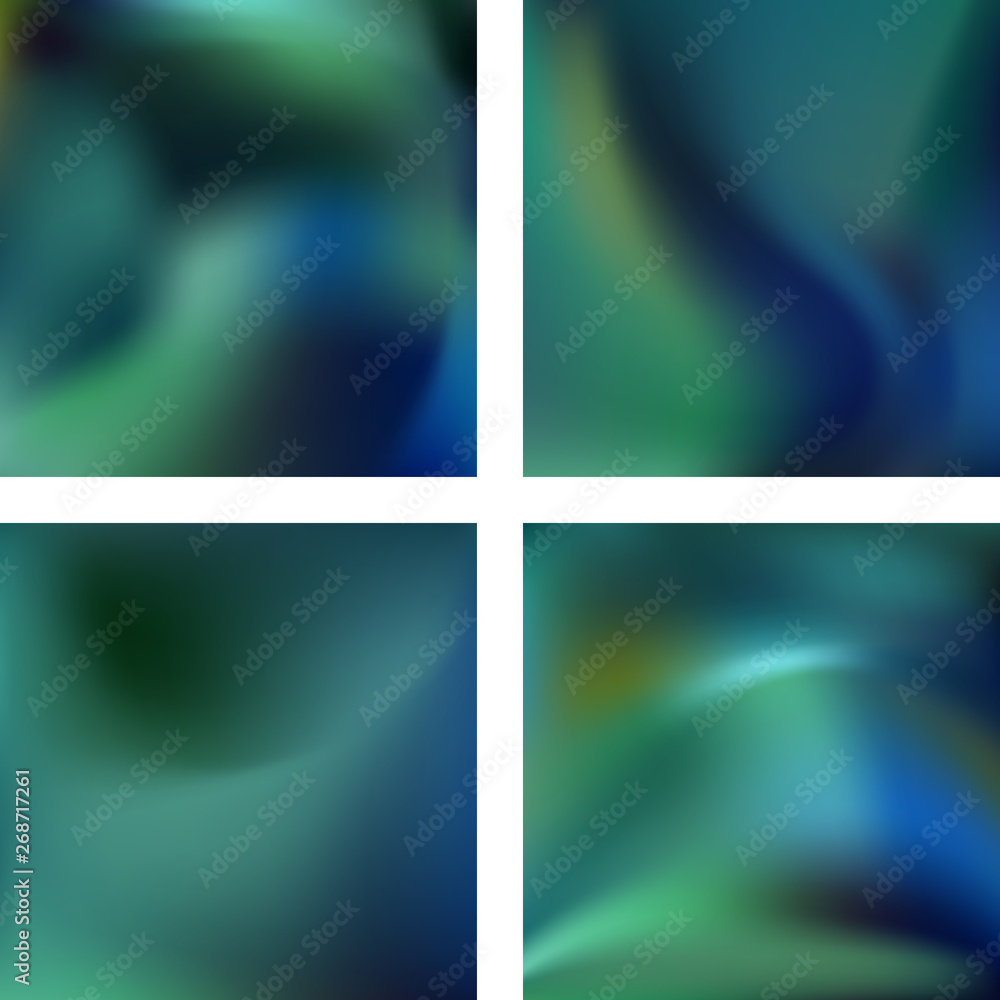 Poster set with abstract blurred backgrounds. vector illustration. modern geometrical backdrop. abstract te