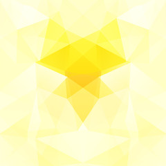 Abstract mosaic background. Triangle geometric background. Design elements. Vector illustration. Yellow, white colors.