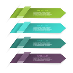Abstract arrows of graph, diagram with 4 steps, options, parts or processes. Vector business template for presentation.