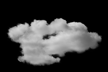 Clouds isolated on  black background with clipping path.