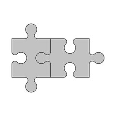Fototapeta premium Puzzle line icon vector illustration
