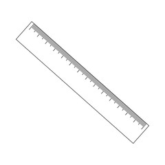 Ruler vector icon on white background