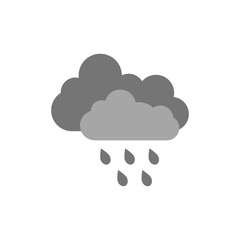 Rain symbol. Weather storm vector icon
