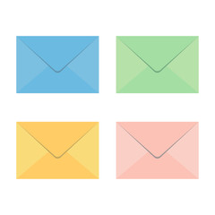 Set of vector envelopes icon