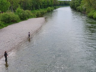 walking on the river