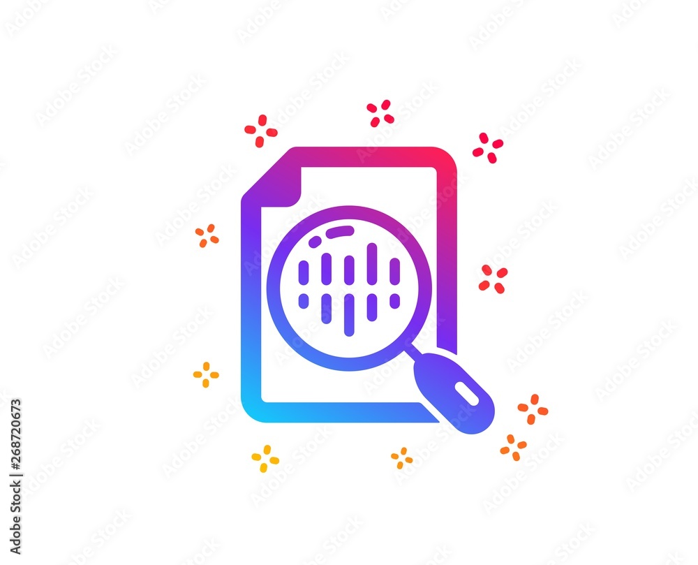 Poster diagram chart icon. analytics graph sign. market analytics symbol. dynamic shapes. gradient design a