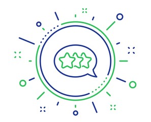 Stars line icon. Feedback rating sign. Customer satisfaction symbol. Quality design elements. Technology stars button. Editable stroke. Vector