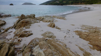Ons Islands. Natural park in Rias Baixas. Galicia,Spain