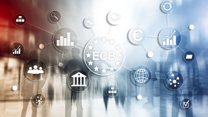 ECB European central bank Business finance concept.