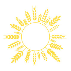 Wheat grains of different shapes set. A set of icons ready to use in your design. Vector icons can be used on different backgrounds. EPS10.	