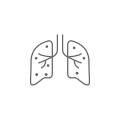 health, bronchitis, cancer, disease, lung. Element of health icon. Thin line icon for website design and development, app development. Premium icon