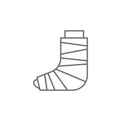 health, leg, bandage, injury, plaster. Element of health icon. Thin line icon for website design and development, app development. Premium icon