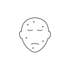 health, allergy, face, skin, dermatology. Element of health icon. Thin line icon for website design and development, app development. Premium icon
