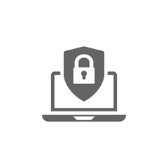 Antivirus security, cyber protection concept, internet security, shield protection icon