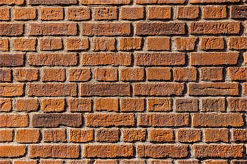  Wall of old red brick background