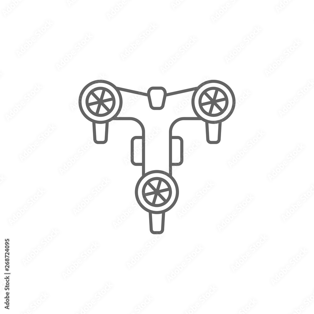 Poster drone, technology icon. element of future world icon. thin line icon for website design and developm