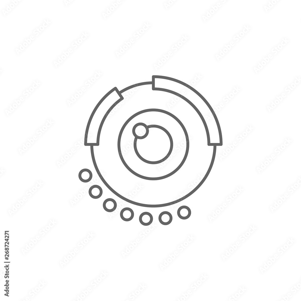 Poster eyes, technology icon. element of future world icon. thin line icon for website design and developme