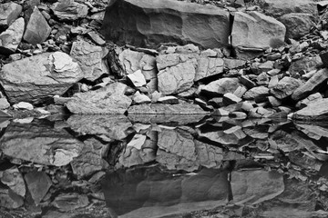reflection of rocks in zion national park
