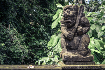 Fototapeta na wymiar Traditional Balinese guardian statue