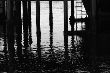 abstract pier reflection