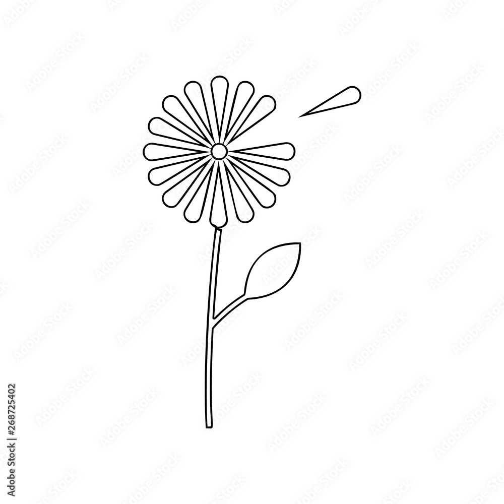 Poster love flower icon. element of love for mobile concept and web apps icon. outline, thin line icon for 