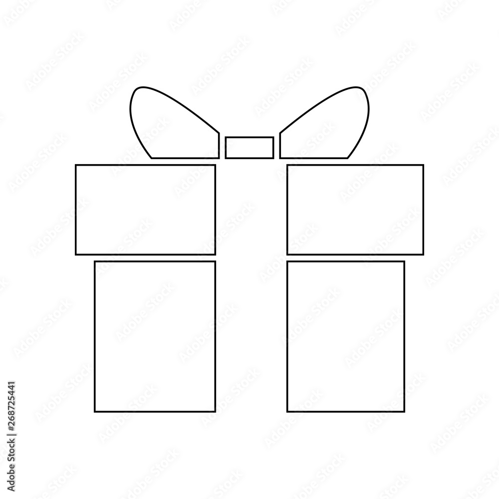 Aufkleber giftbox icon. element of love for mobile concept and web apps icon. outline, thin line icon for webs