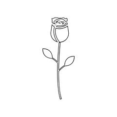 rose icon. Element of Love for mobile concept and web apps icon. Outline, thin line icon for website design and development, app development