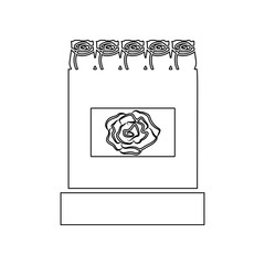 Beautiful rose box icon. Element of Love for mobile concept and web apps icon. Outline, thin line icon for website design and development, app development
