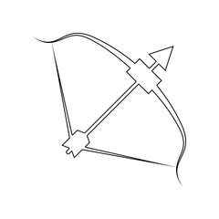 cupid bow icon. Element of Love for mobile concept and web apps icon. Outline, thin line icon for website design and development, app development